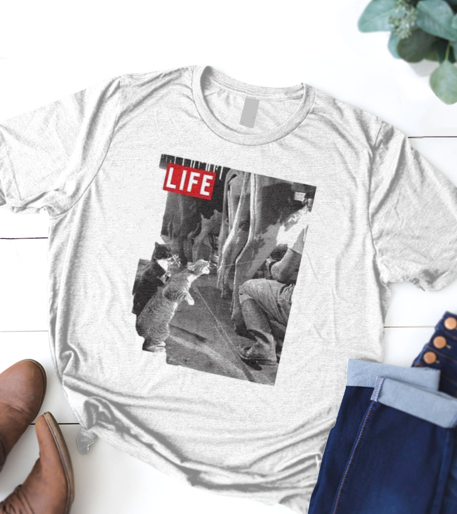 Life Magazine Cats Enjoying Fresh Milk T-Shirt