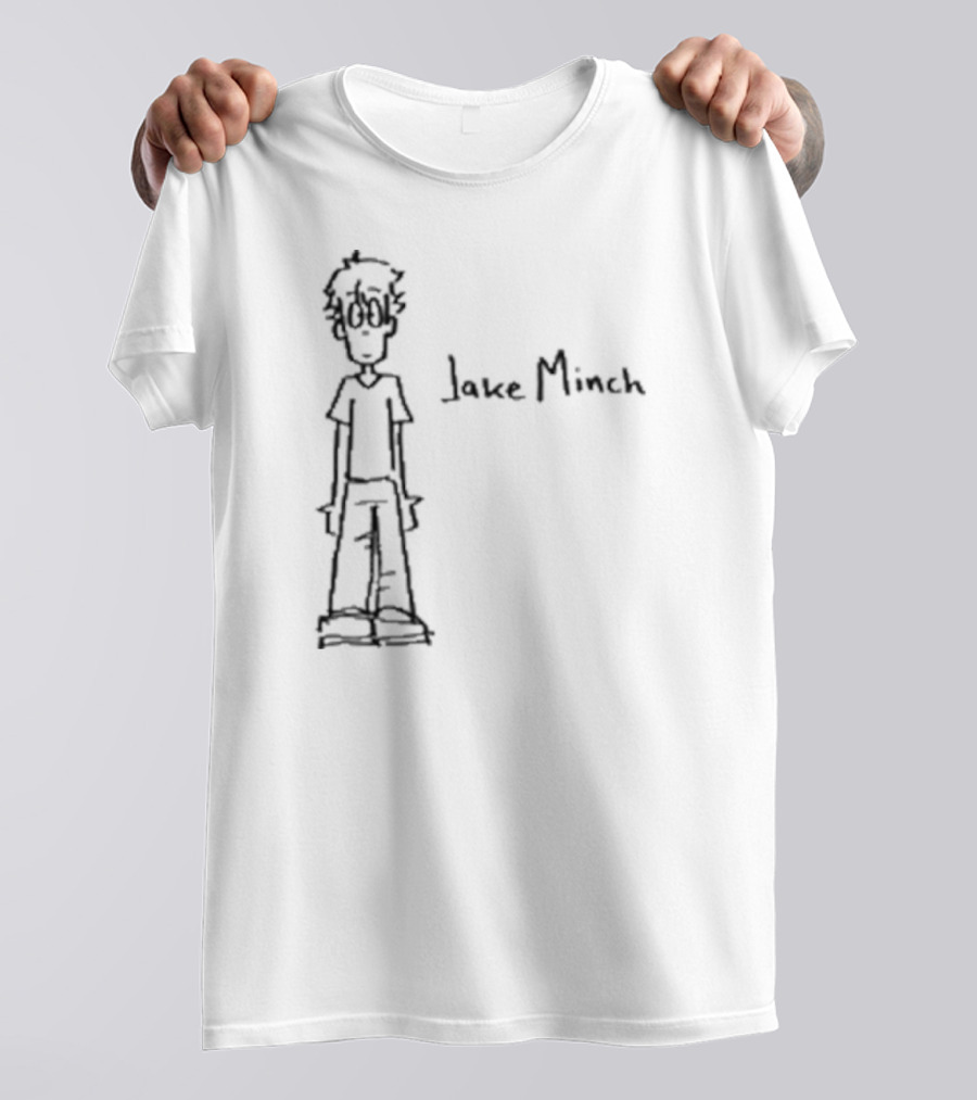 Jake Minch Hand Drawn Cartoon Style Sketch T-Shirt