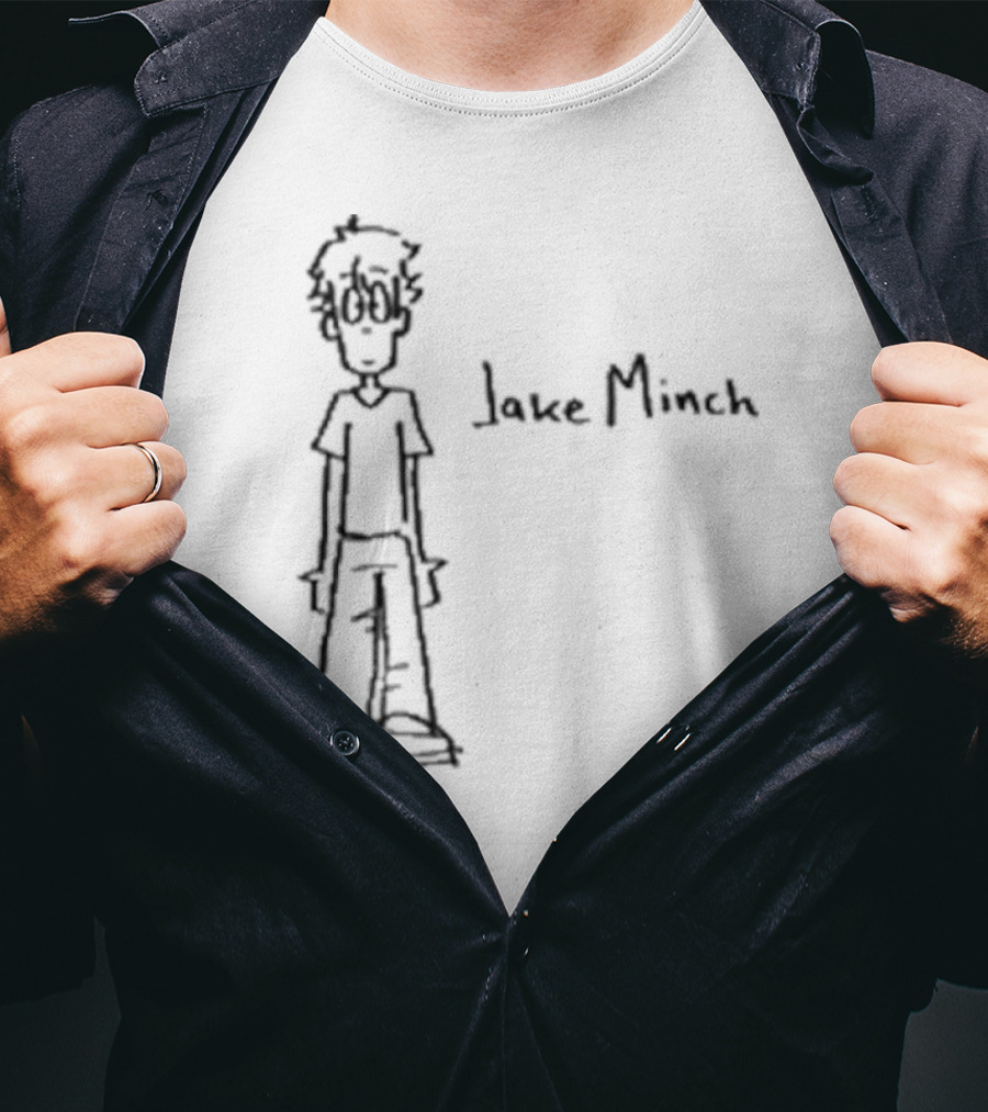 Jake Minch Hand Drawn Cartoon Style Sketch T-Shirt