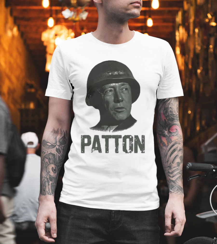 Jake Shields General Patton Helmet Portrait T-Shirt