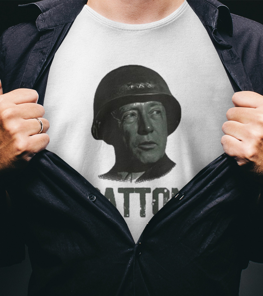 Jake Shields General Patton Helmet Portrait T-Shirt