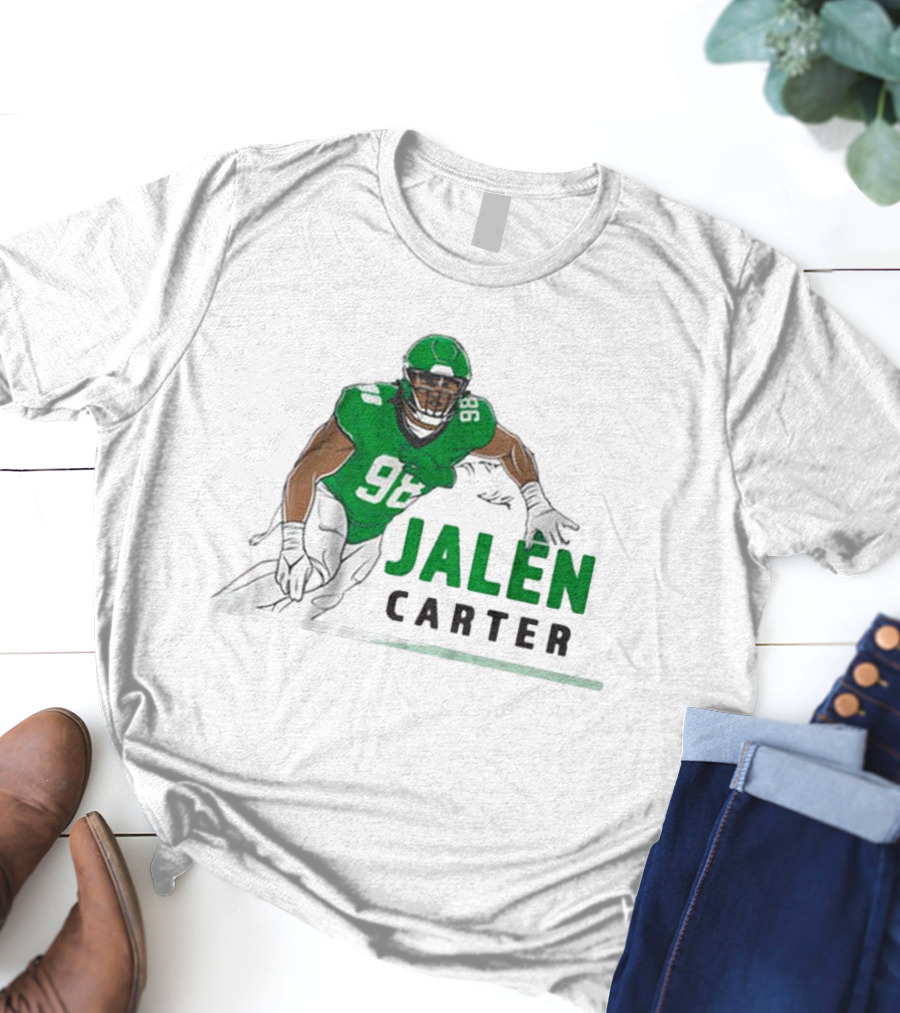Jalen Carter 98 Philadelphia Eagles Big Dawg Pose NFL T-Shirt