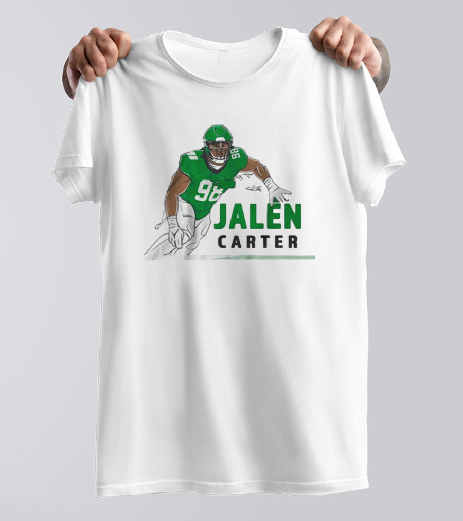 Jalen Carter 98 Philadelphia Eagles Big Dawg Pose NFL T-Shirt