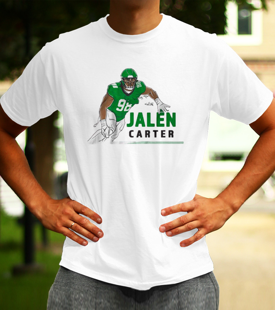 Jalen Carter 98 Philadelphia Eagles Big Dawg Pose NFL T-Shirt