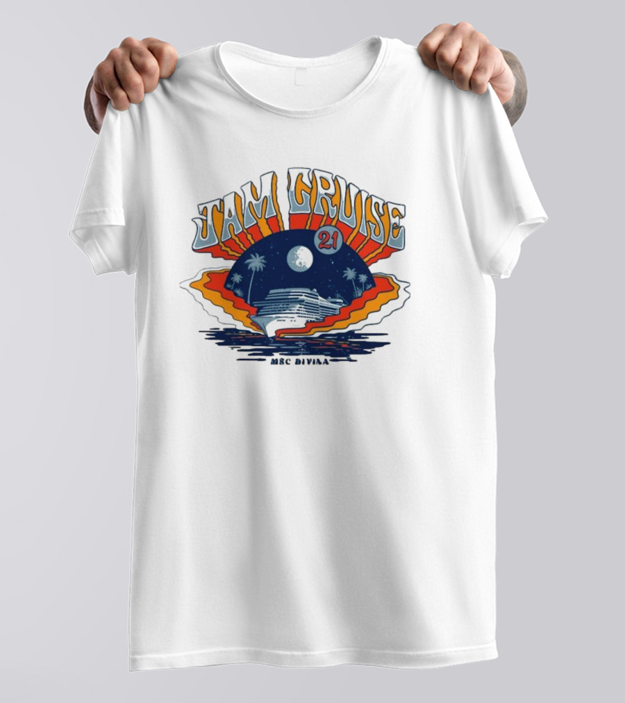 Jam Cruise 21 Tropical Moonlit Ocean Adventure 2025 T-Shirt