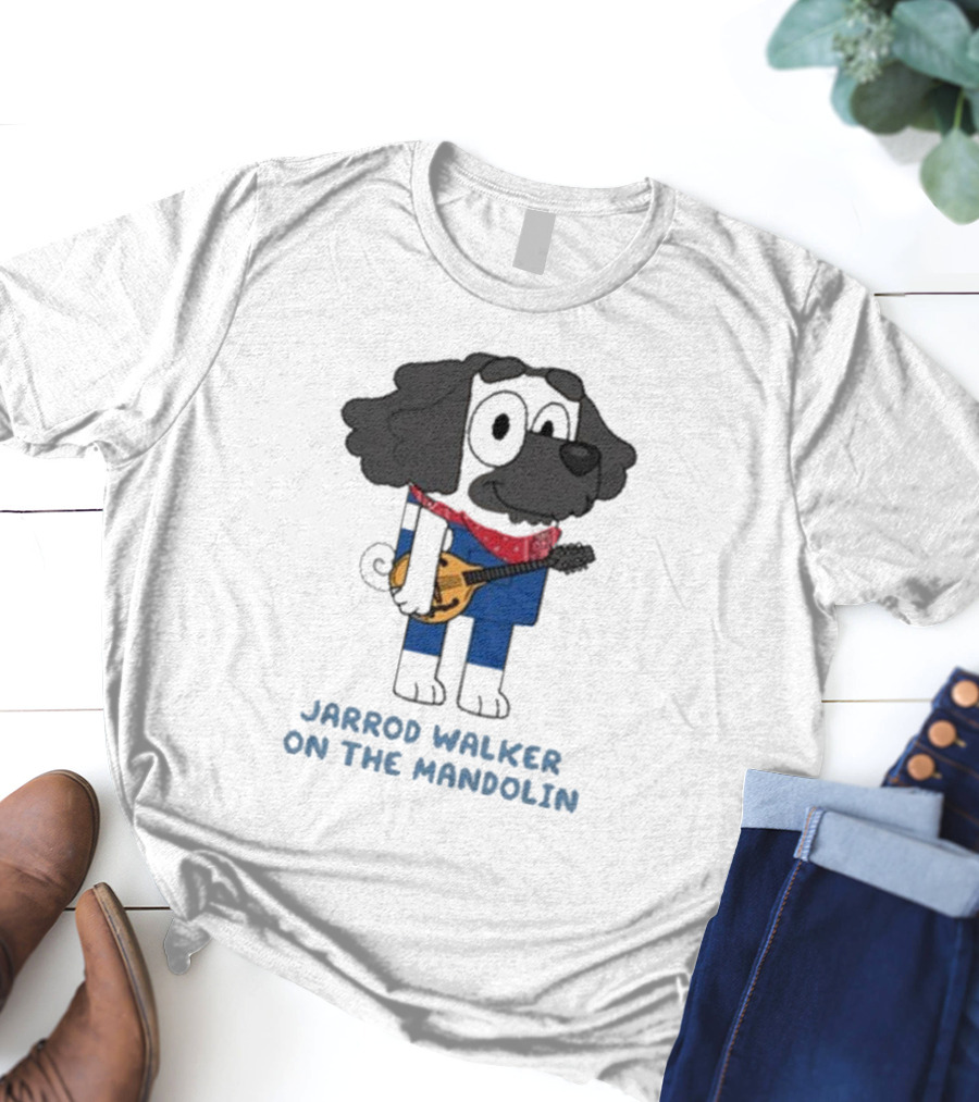 Jarrod Walker On The Mandolin Cartoon Dog Bandana Style T-Shirt