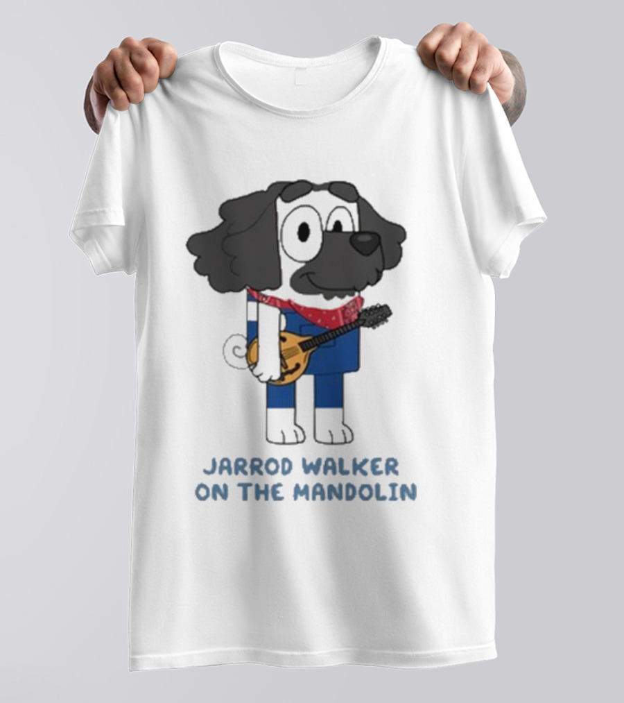 Jarrod Walker On The Mandolin Cartoon Dog Bandana Style T-Shirt