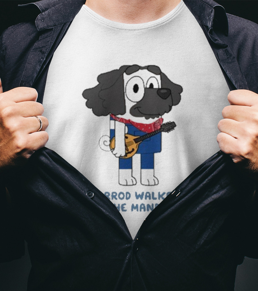 Jarrod Walker On The Mandolin Cartoon Dog Bandana Style T-Shirt