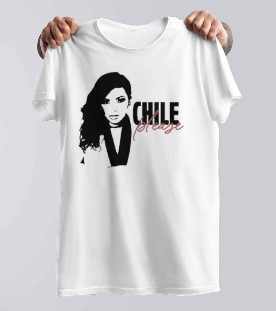 Jasmine Crockett Chile Please Silhouette Textured Portrait T-Shirt