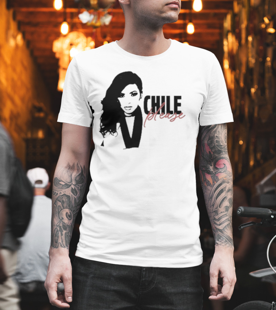 Jasmine Crockett Chile Please Silhouette Textured Portrait T-Shirt