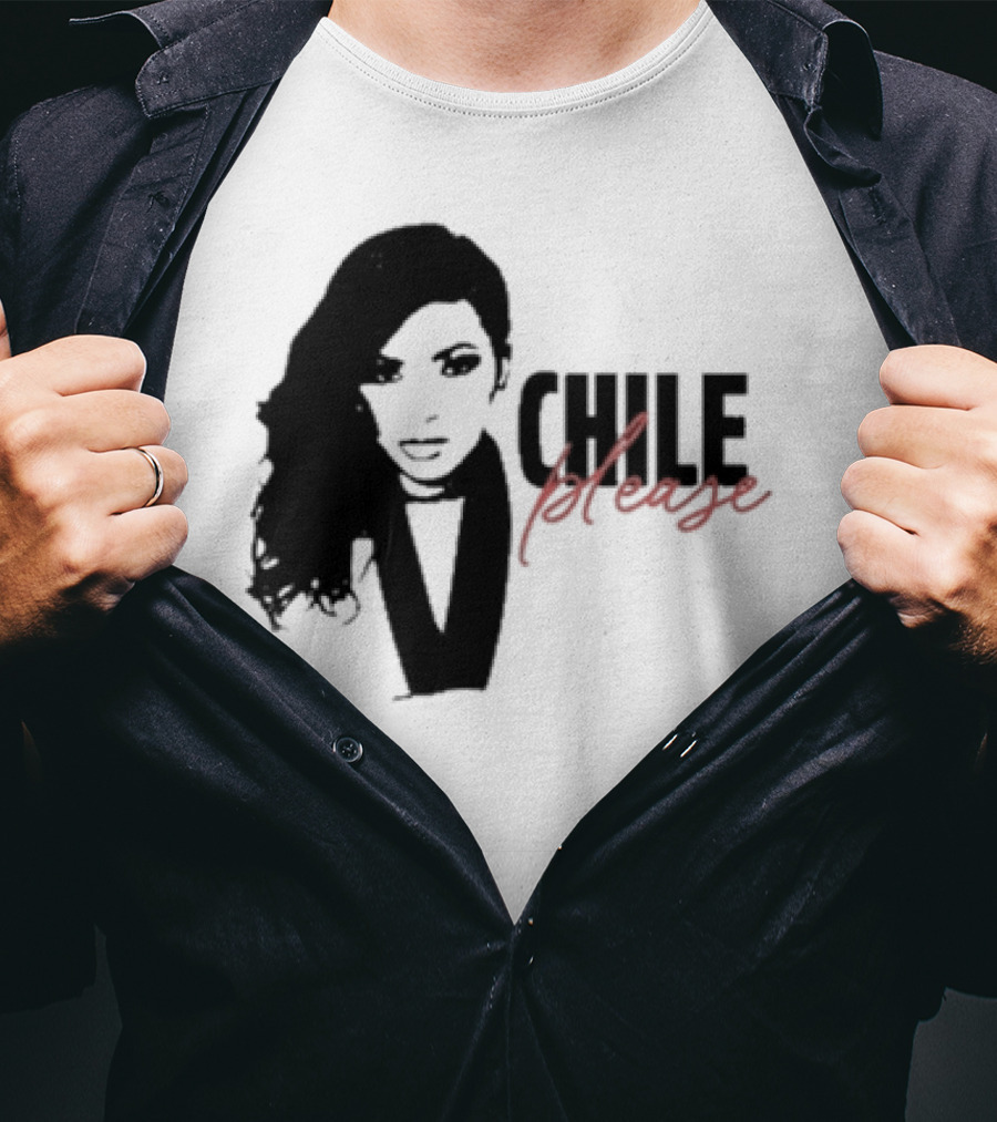 Jasmine Crockett Chile Please Silhouette Textured Portrait T-Shirt