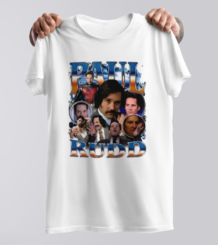 Paul Rudd 90’s Bootleg Ant-Man Anchor Improv Comedy Collage T-Shirt