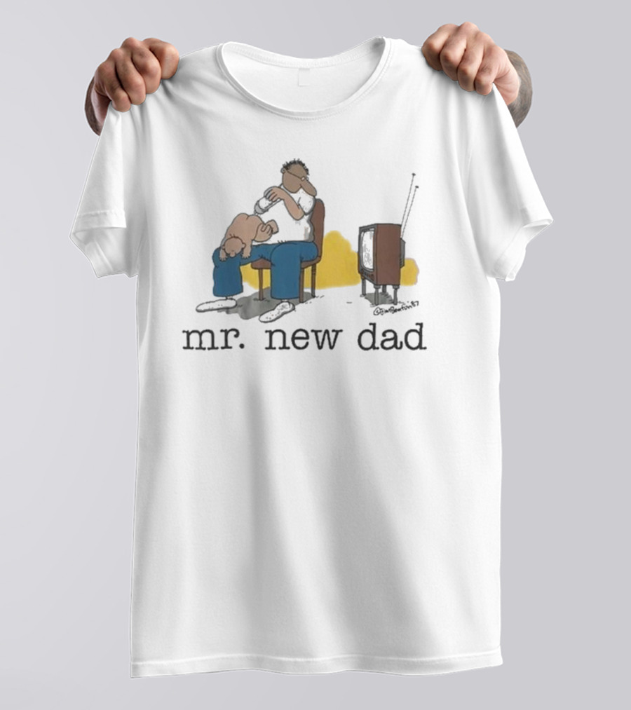 Jim Benton Mr New Dad Funny Parenthood Humor T-Shirt