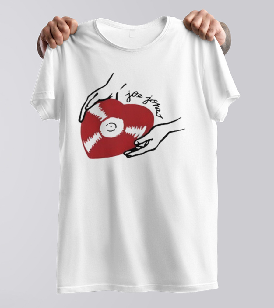 Joe Jonas Vinyl Heart Record T-Shirt