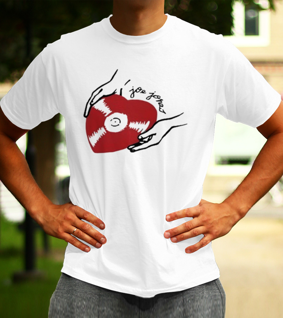 Joe Jonas Vinyl Heart Record T-Shirt