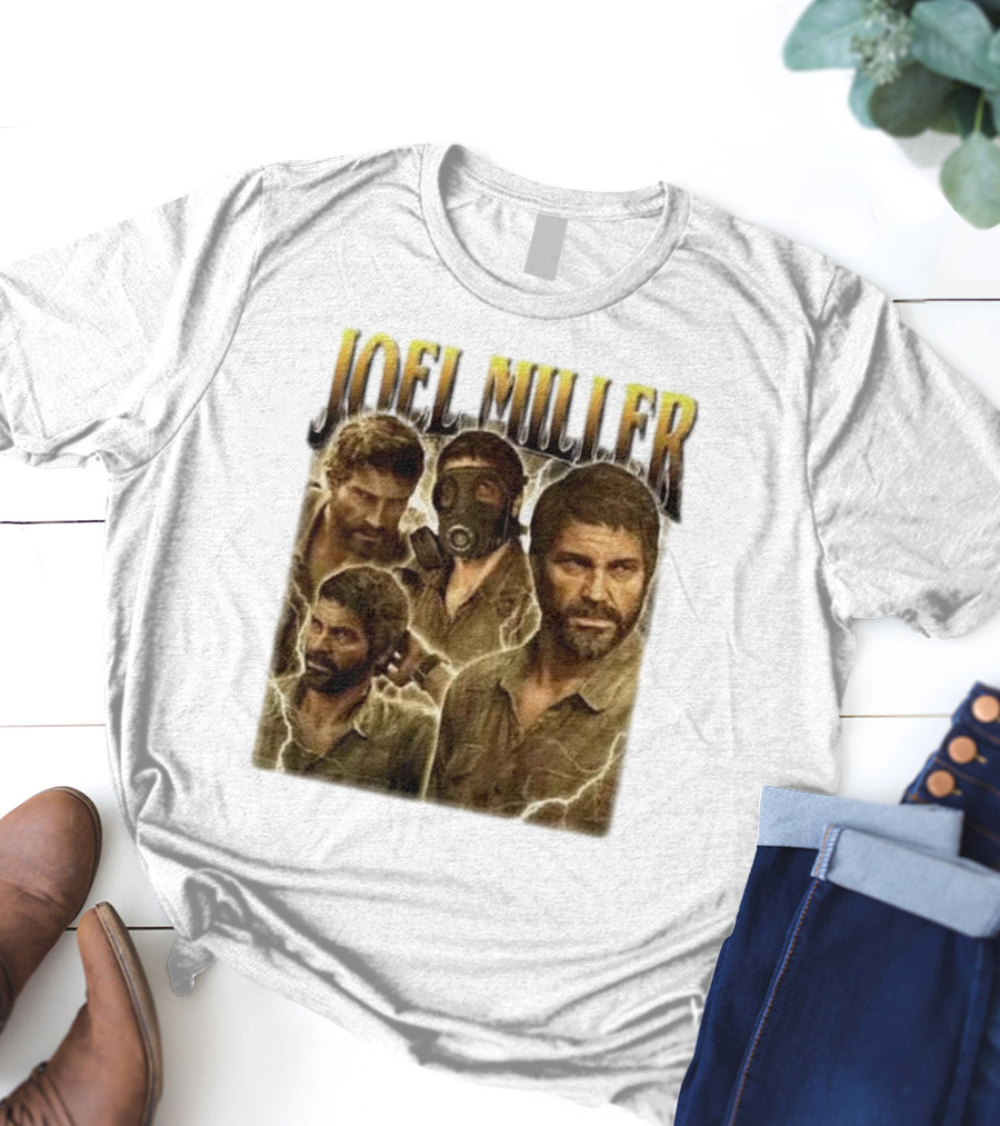 Joel Miller The Last Of Us Vintage Style Character Art T-Shirt