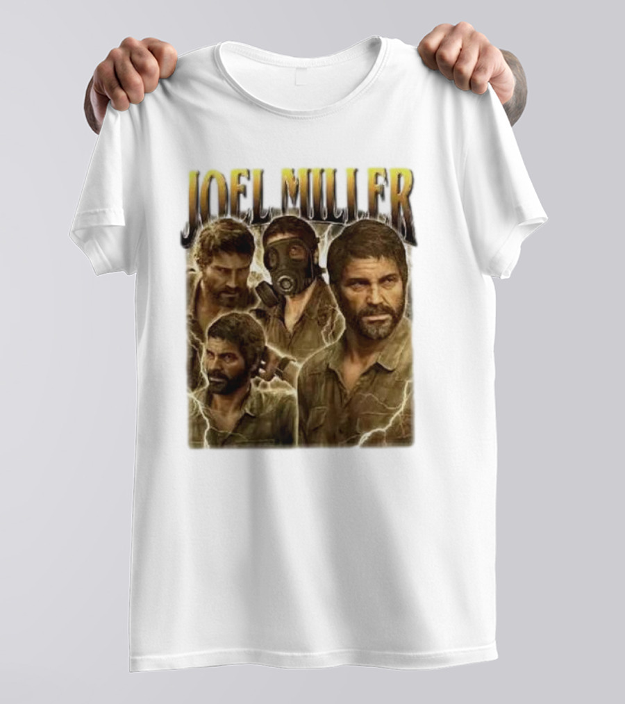 Joel Miller The Last Of Us Vintage Style Character Art T-Shirt