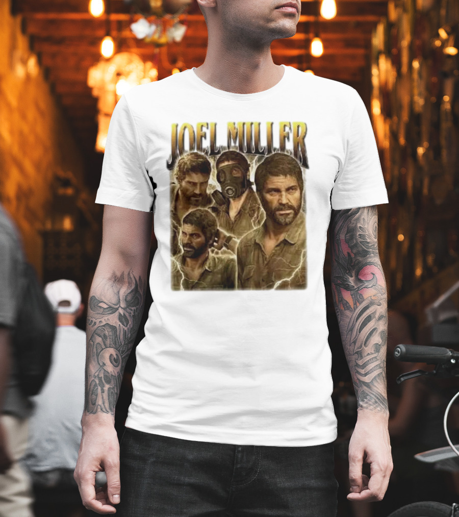 Joel Miller The Last Of Us Vintage Style Character Art T-Shirt