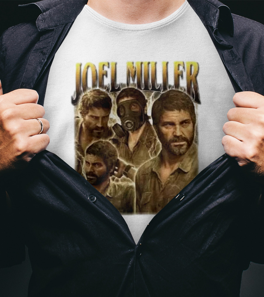 Joel Miller The Last Of Us Vintage Style Character Art T-Shirt