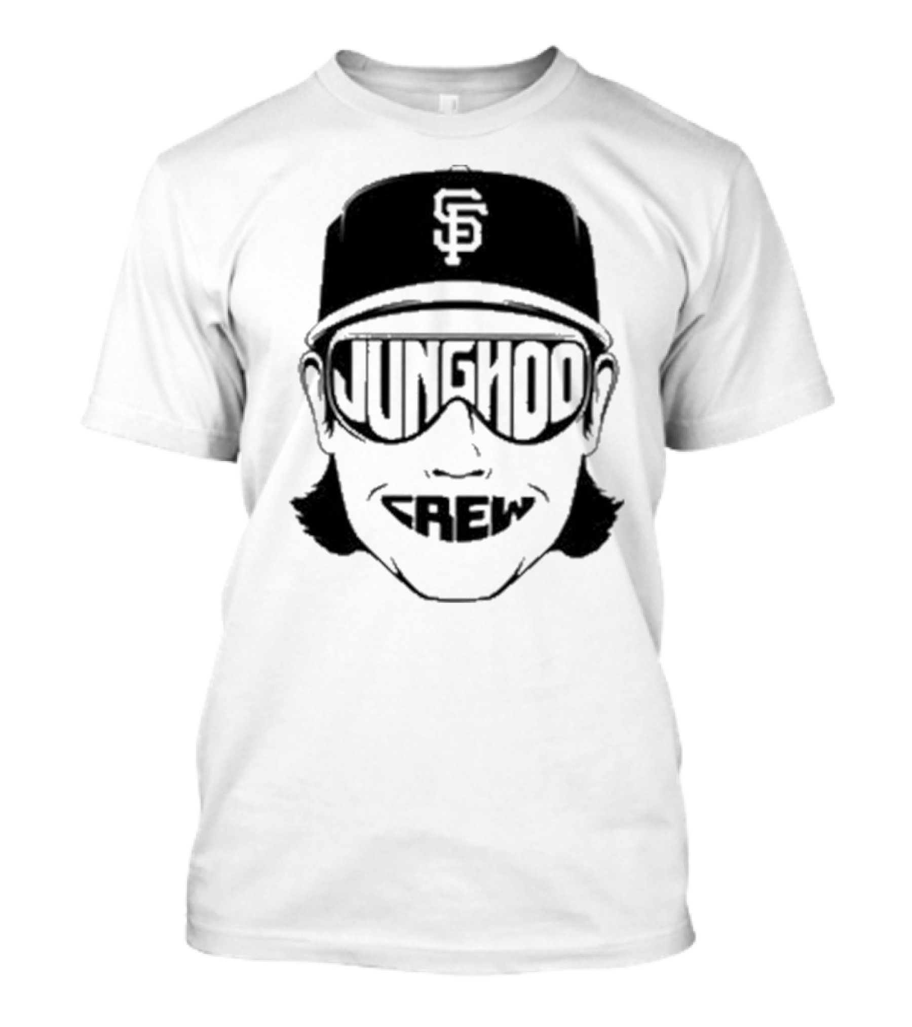 Jung Hoo Crew 2025 San Francisco Giants Baseball Cap And Sunglasses T-Shirt