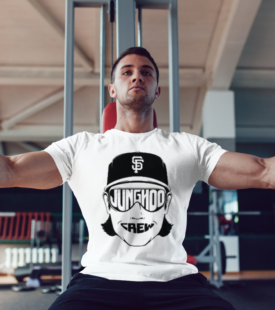 Jung Hoo Crew 2025 San Francisco Giants Baseball Cap And Sunglasses T-Shirt