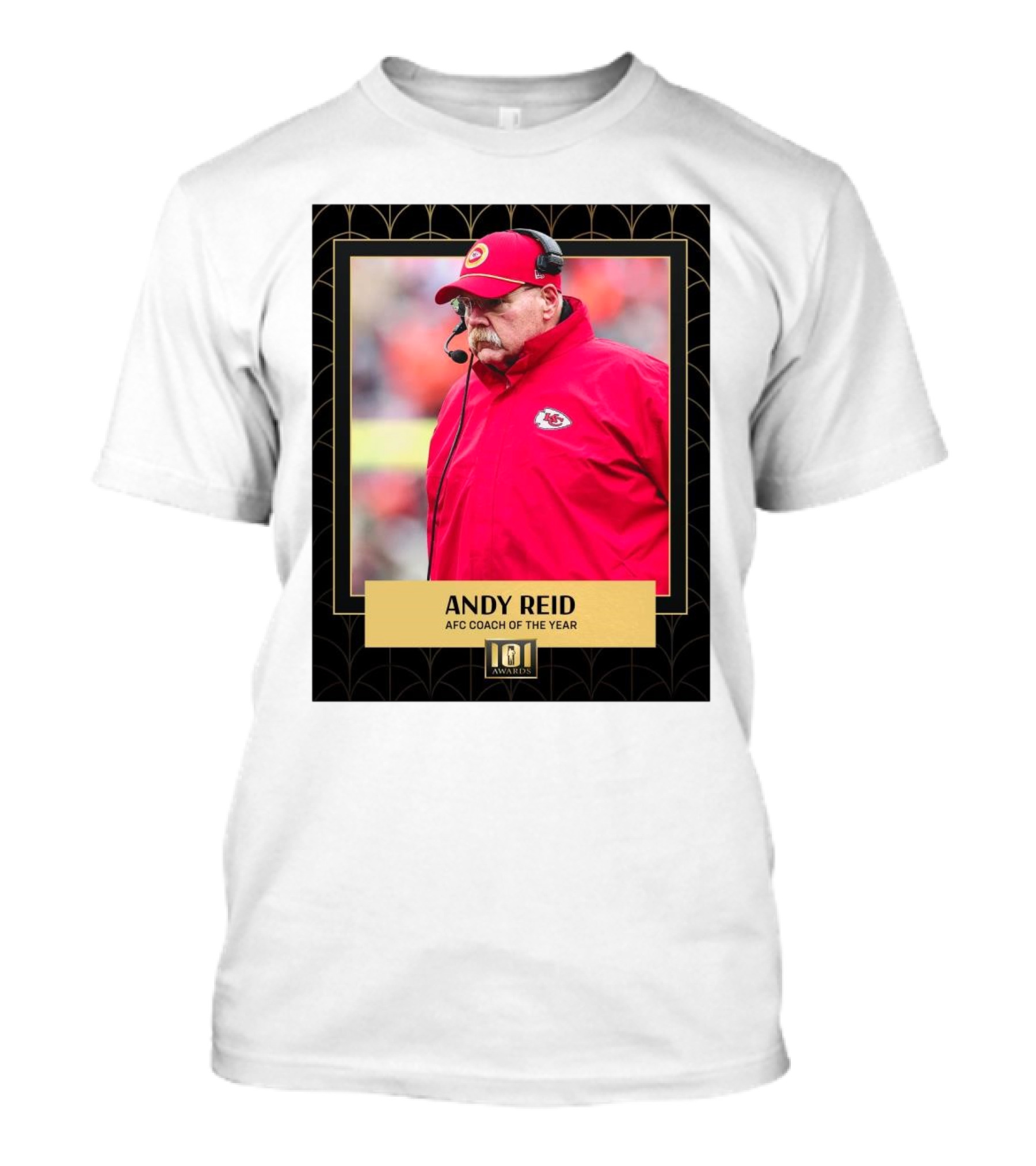 Kansas City Chiefs Andy Reid AFC Coach Of The Year 101 Awards T-Shirt