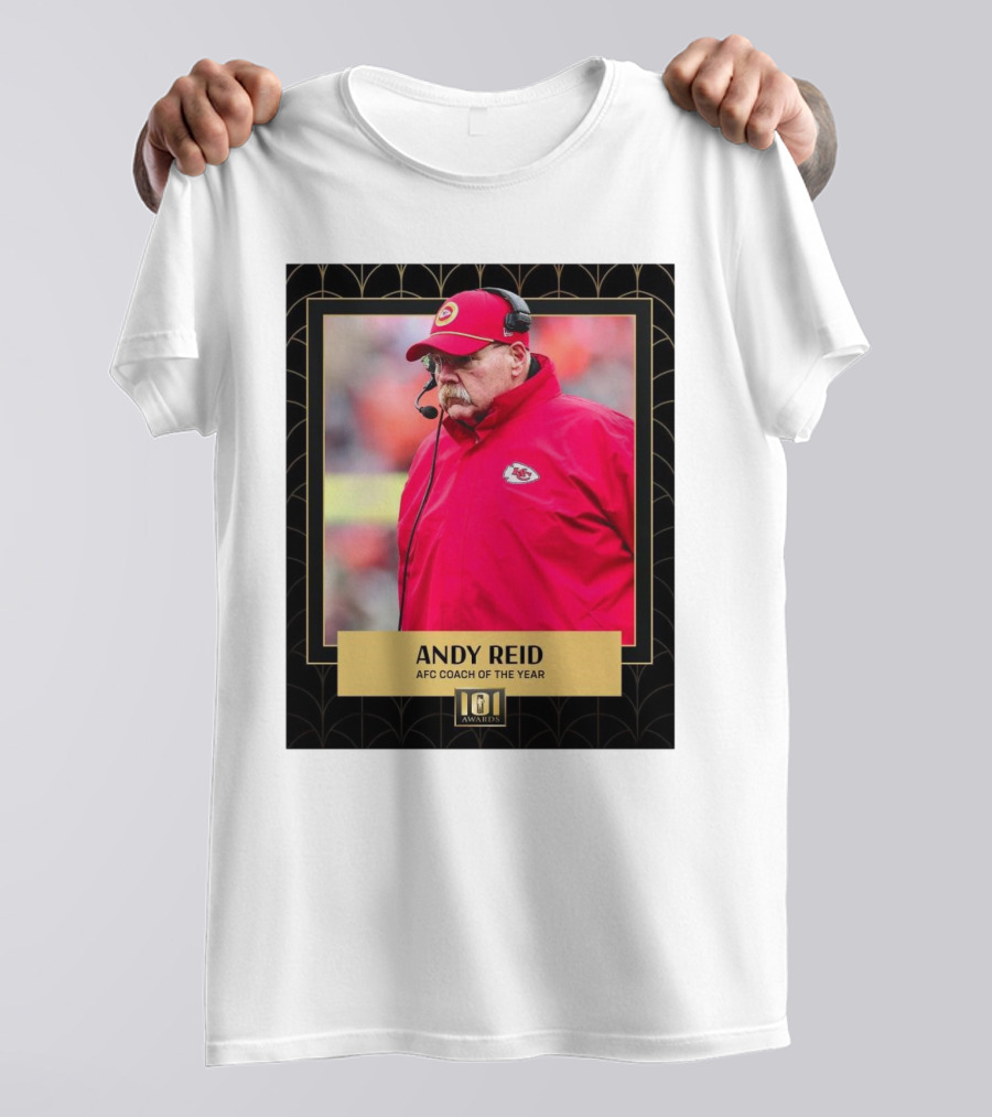 Kansas City Chiefs Andy Reid AFC Coach Of The Year 101 Awards T-Shirt