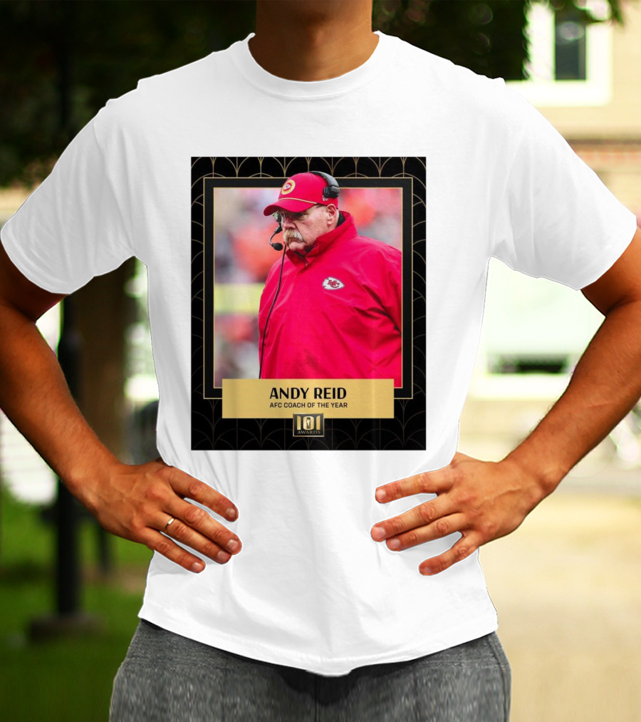 Kansas City Chiefs Andy Reid AFC Coach Of The Year 101 Awards T-Shirt