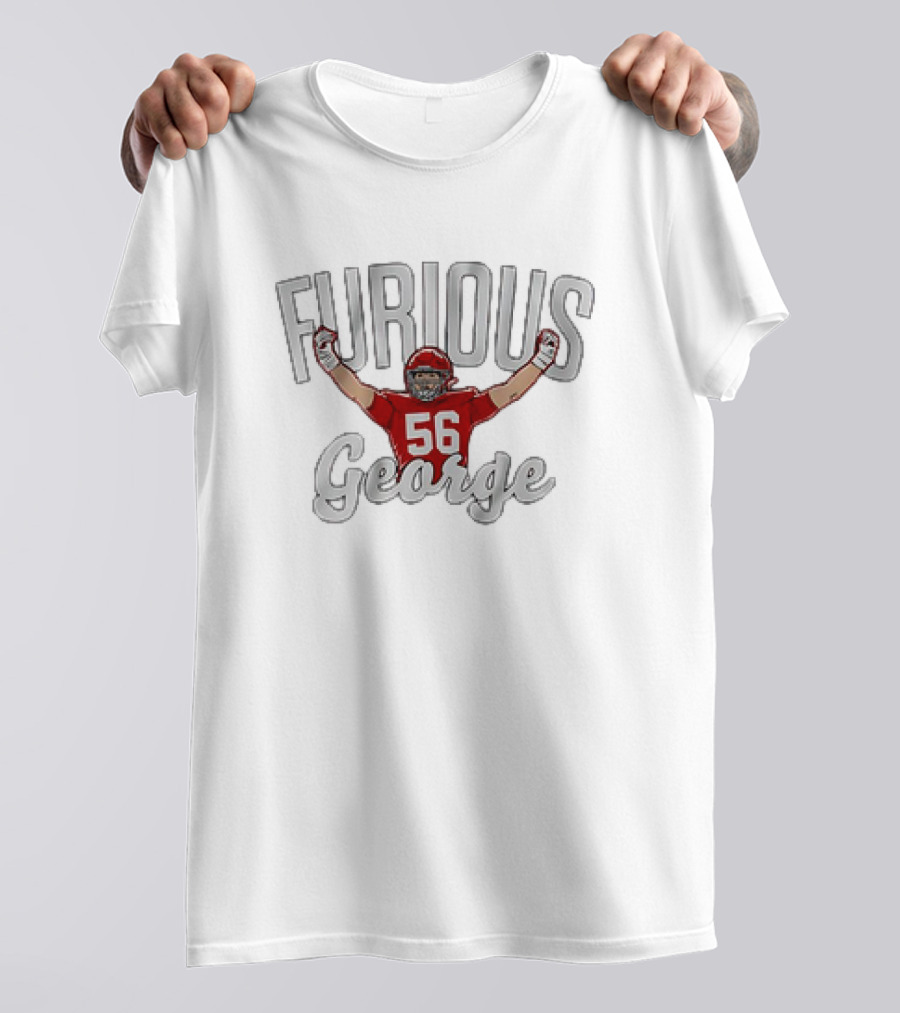 Furious George 56 Kansas City Chiefs George Karlaftis T-Shirt