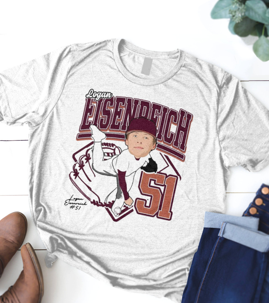 Eisenreich Baseball 51 Logan 2025 Sports Illustration T-Shirt