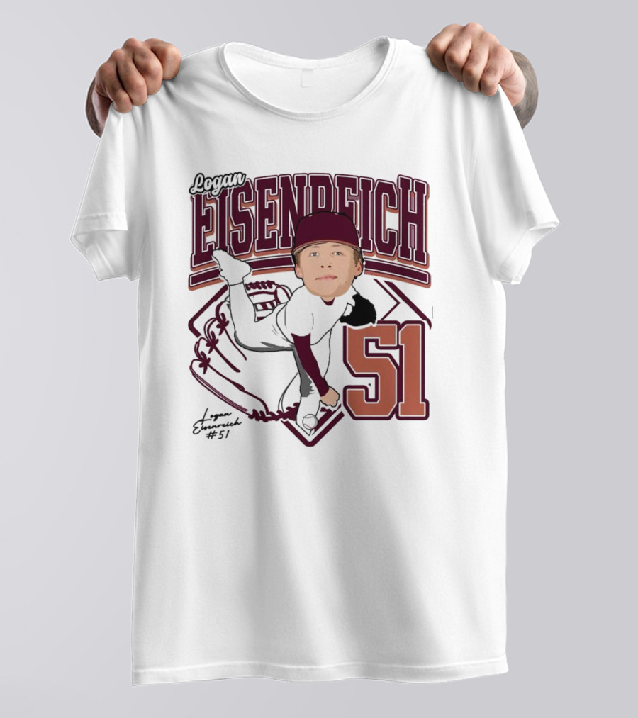 Eisenreich Baseball 51 Logan 2025 Sports Illustration T-Shirt