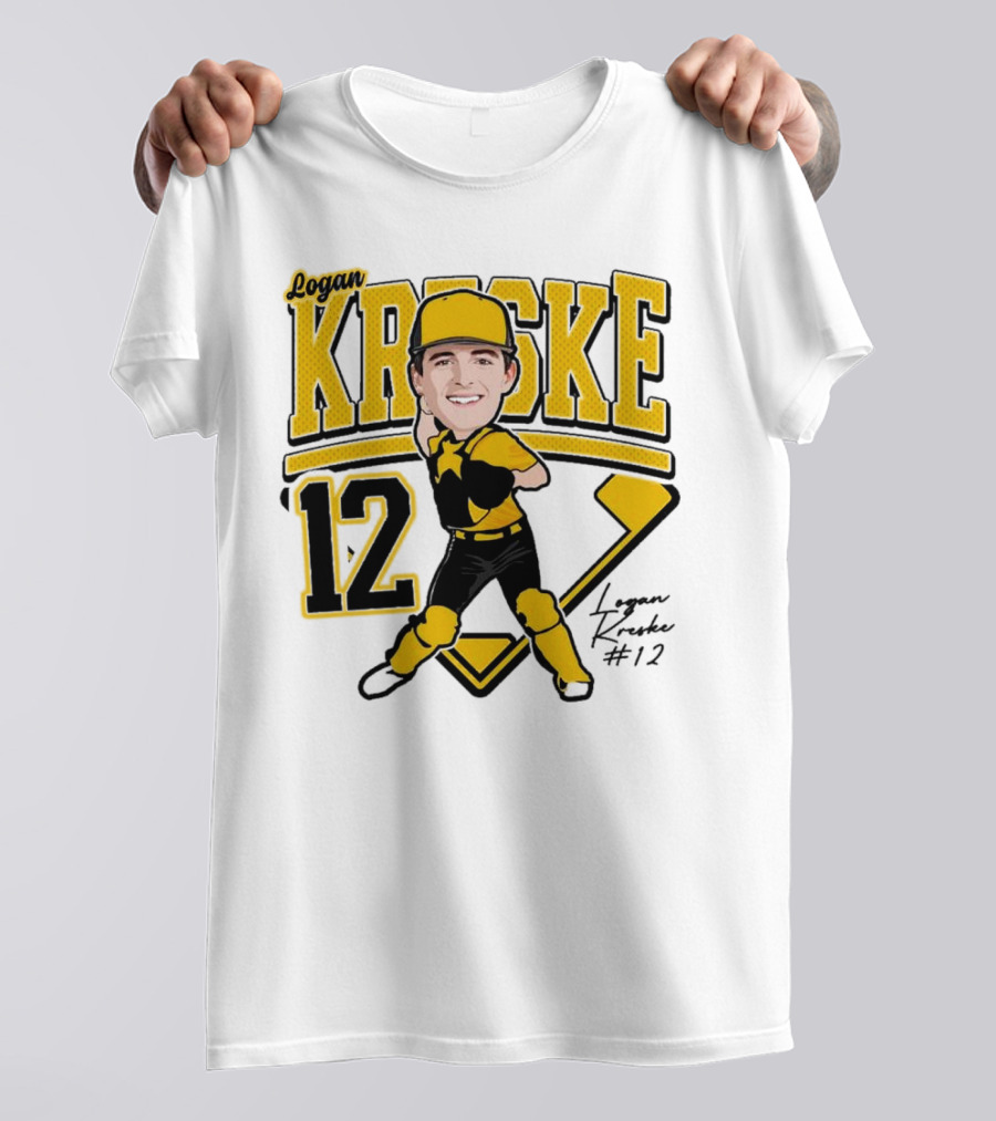Logan Kreske Baseball 12 2025 Player Illustration T-Shirt