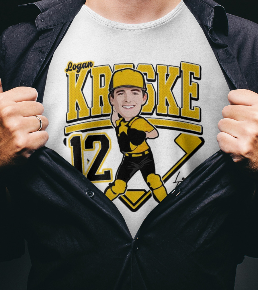Logan Kreske Baseball 12 2025 Player Illustration T-Shirt