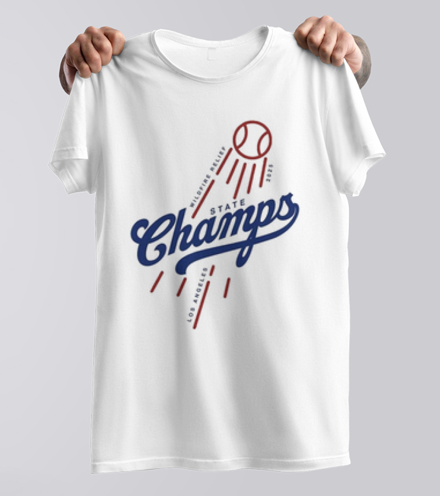 Los Angeles State Champs Wildfire Relief Dodgers 2025 T-Shirt