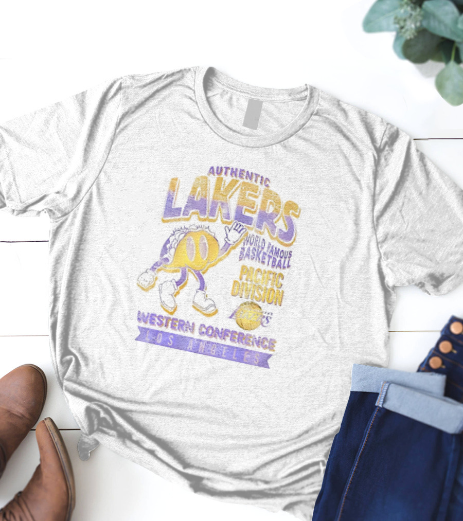 Authentic Lakers Western Conference Los Angeles Basketball Character Pacific Division T-Shirt
