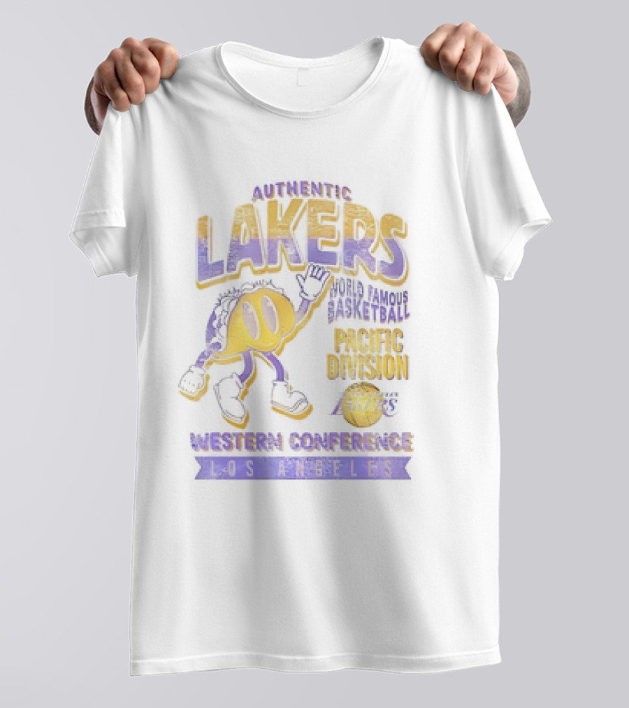 Authentic Lakers Western Conference Los Angeles Basketball Character Pacific Division T-Shirt