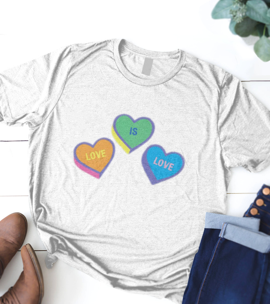 Love Is Love Colorful Hearts T-Shirt