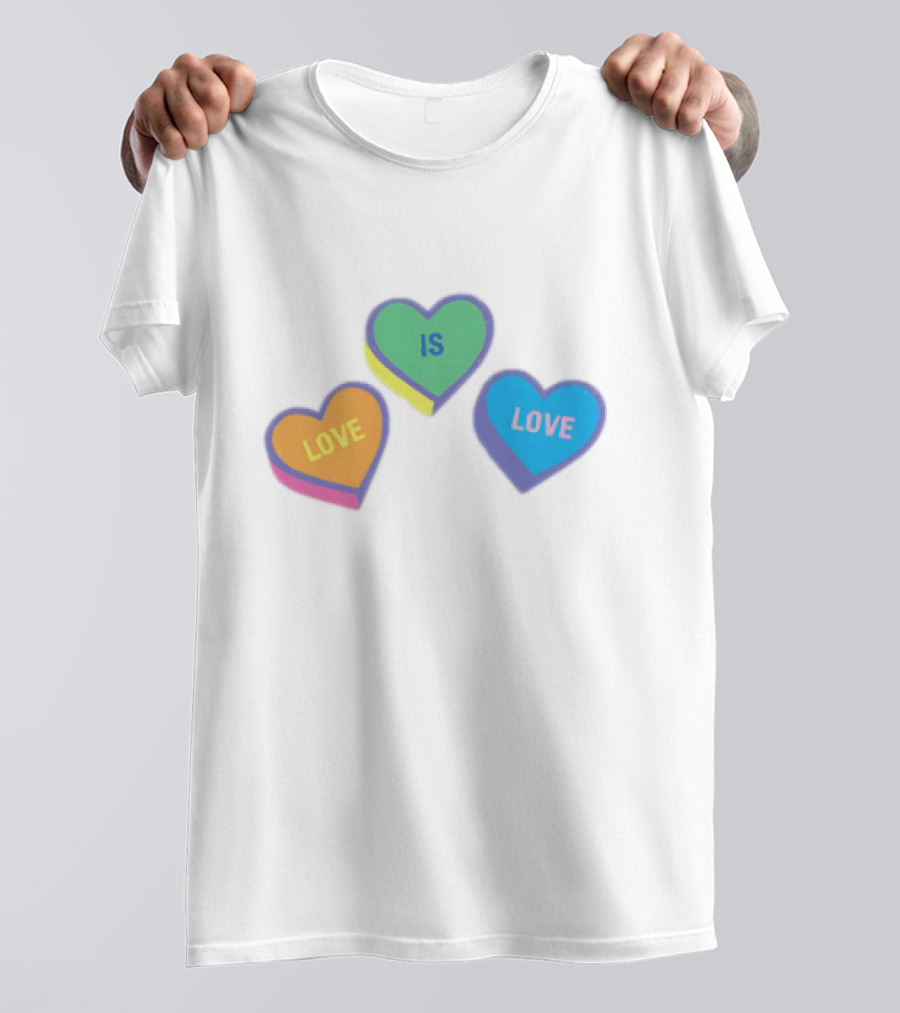 Love Is Love Colorful Hearts T-Shirt