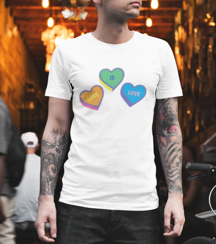 Love Is Love Colorful Hearts T-Shirt