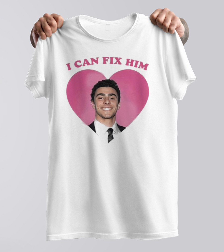 Luigi Mangione I Can Fix Him Pink Heart Background T-Shirt