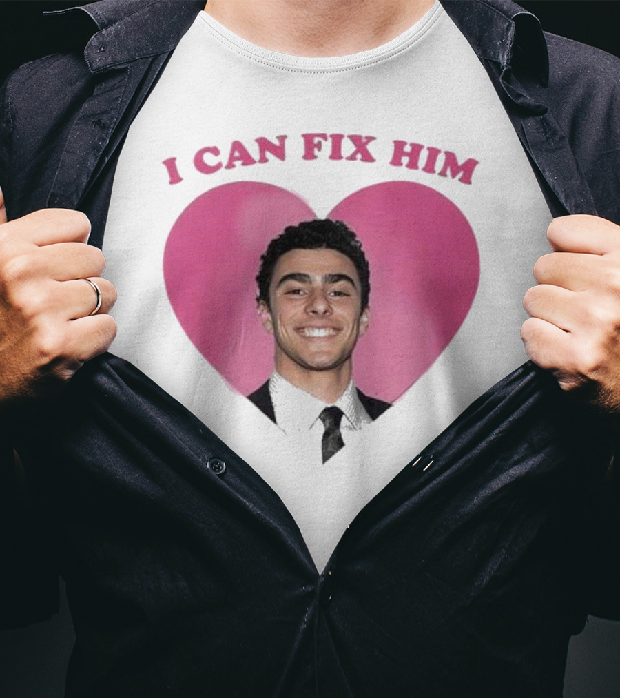 Luigi Mangione I Can Fix Him Pink Heart Background T-Shirt