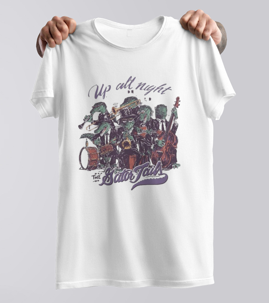 Up All Night With The Gator Jazz Band Mardi Gras T-Shirt