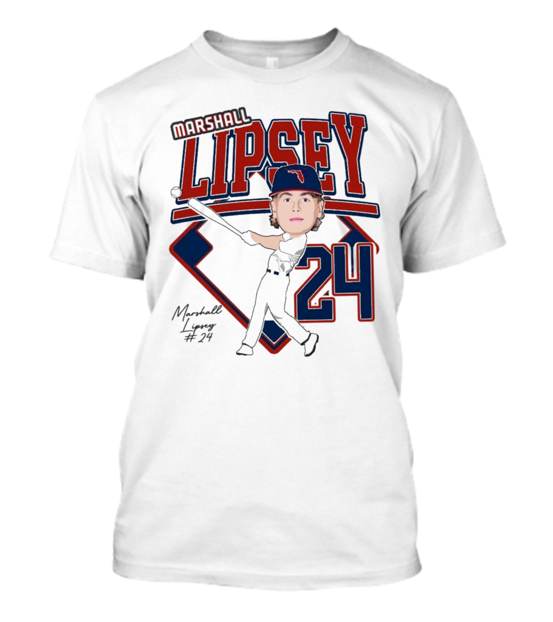 Marshall Lipsey 24 Baseball 2025 M. Reshold T-Shirt