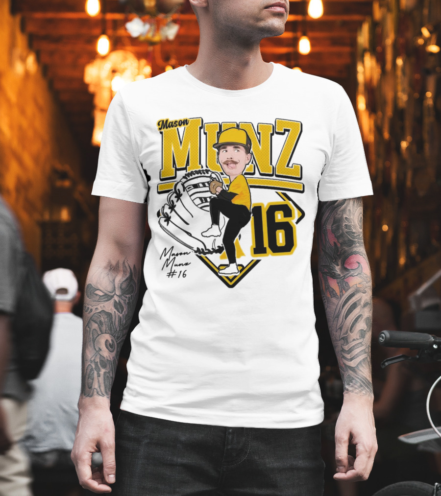 Mason Munz Baseball 2025 Player 16 Caricature T-Shirt