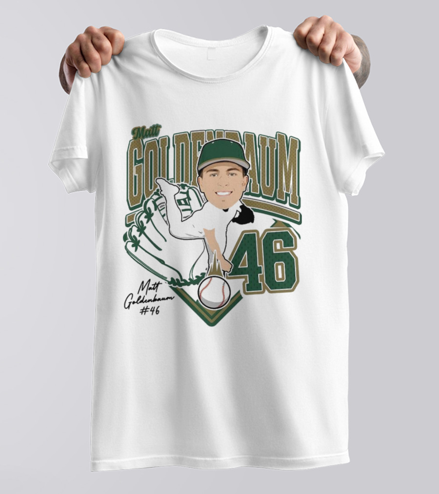Matt Goldenbaum 46 Baseball Glove Illustration 2025 T-Shirt