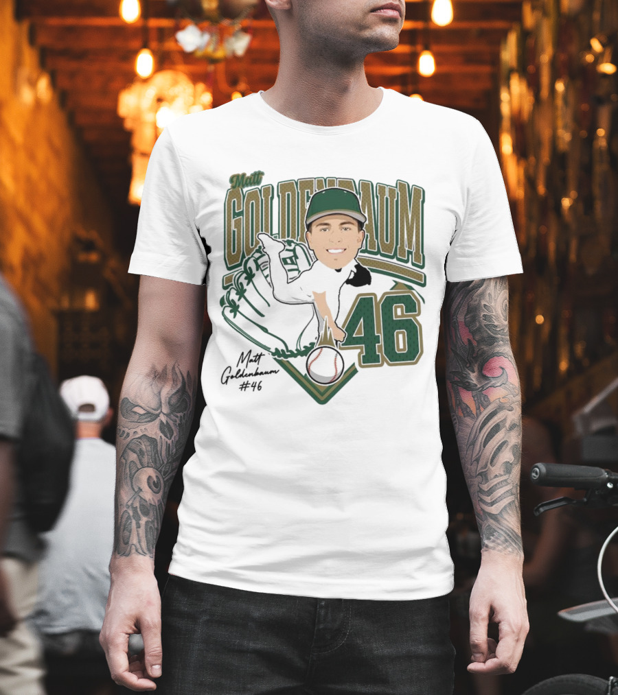 Matt Goldenbaum 46 Baseball Glove Illustration 2025 T-Shirt