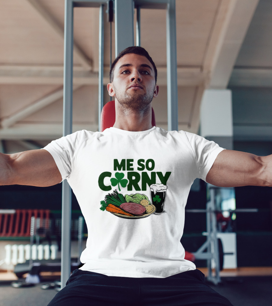 Me So Corny Corned Beef Cabbage St Patrick’s Day Shamrock Plate T-Shirt