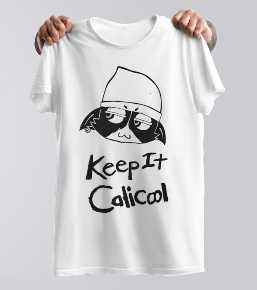 Meowskulls Keep It Calicool With Cool Cat In Beanie T-Shirt