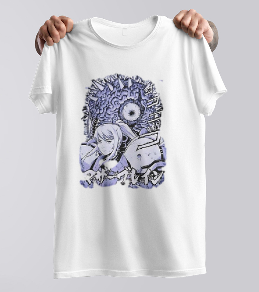 Metroid Mother Brain Samus Manga Style T-Shirt