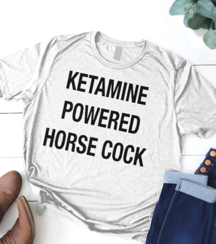 Microplastics Envelope Filter Ketamine Powered Horse Cock T-Shirt